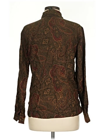 Lauren by Ralph Lauren Long Sleeve Silk Top (view 2)
