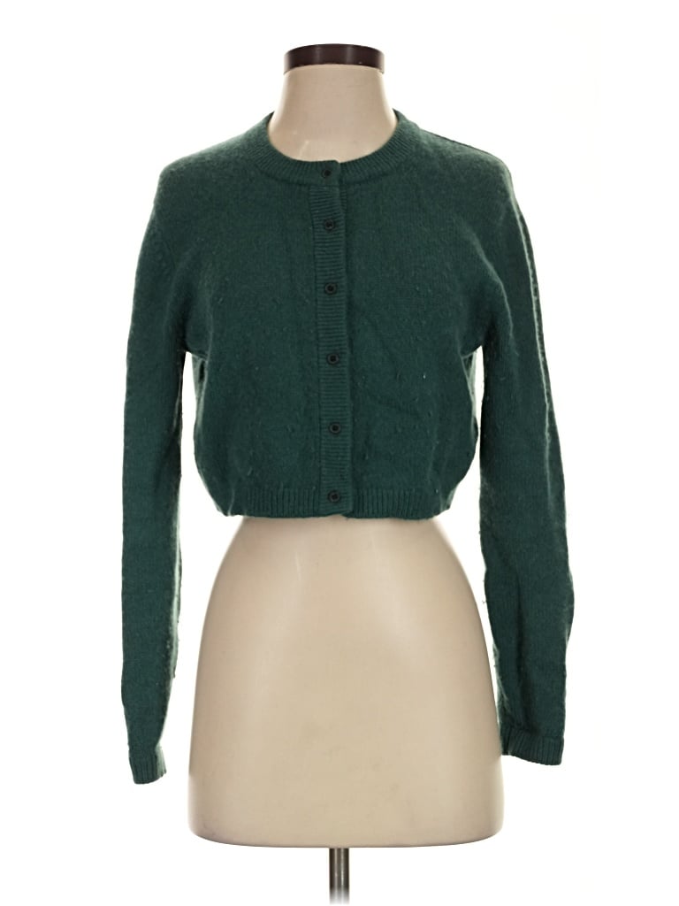 Pre-owned Wilfred Cashmere Cardigan Sweater In Green