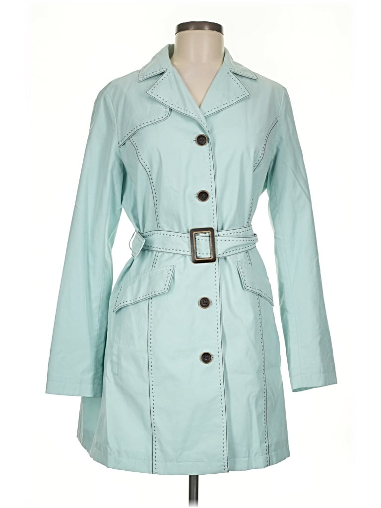 Pre-owned Eddie Bauer Trenchcoat In Teal
