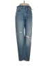 Madewell 100% Cotton Hearts Blue Jeans Size 25 waist - photo 1