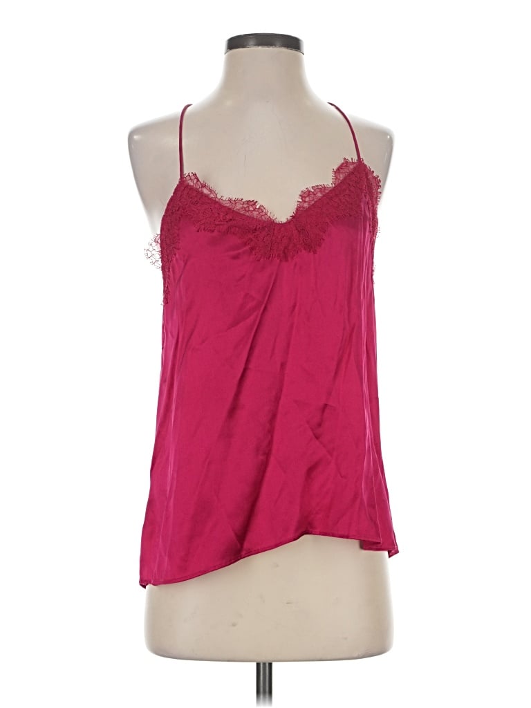 Pre-owned Cami Nyc Sleeveless Silk Top Pink Halter Neckline Tops