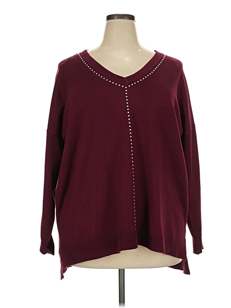 Pre-owned Verve Ami Pullover Sweater In Burgundy