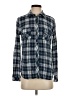 Kut from the Kloth Plaid Blue Long Sleeve Button-Down Shirt Size S - photo 1