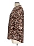 Always Indigo Animal Print Brown Long Sleeve Blouse Size L - photo 5