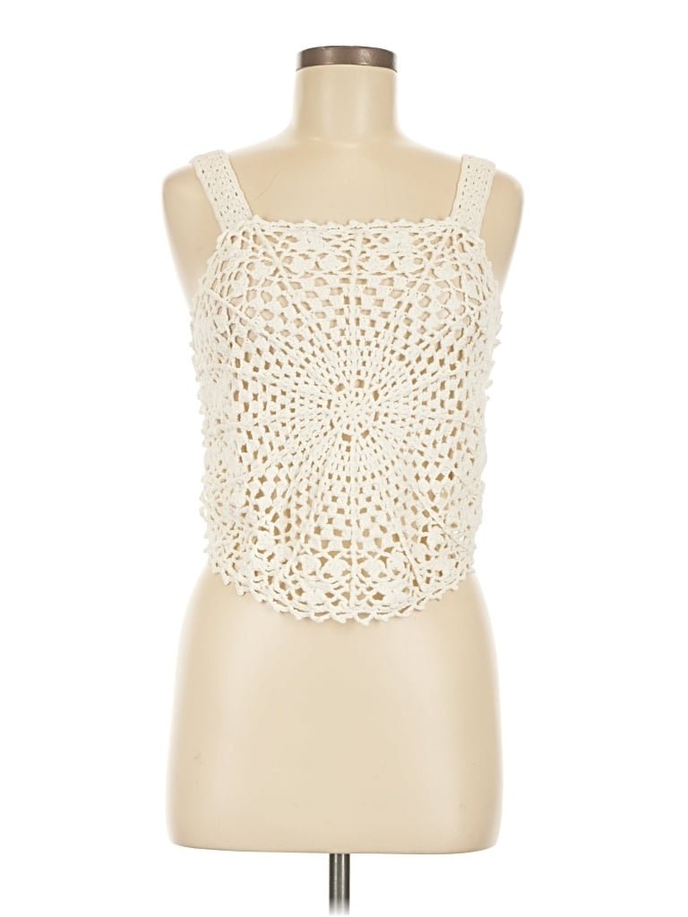 Pre-owned Rebecca Taylor Tank Top Ivory Strapless Neckline Tops