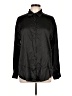 Unbranded Metallic Black Long Sleeve Blouse Size L - photo 1