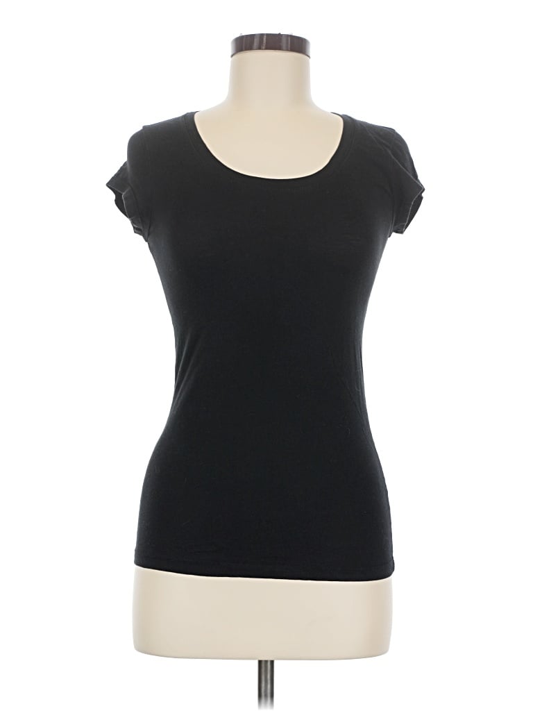 Pre-owned Active Basic Short Sleeve T-shirt In Black