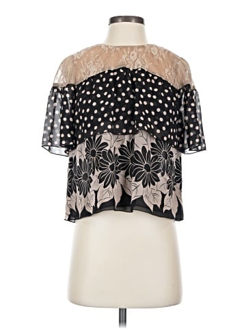 Anna Sui Short Sleeve Silk Top (view 1)