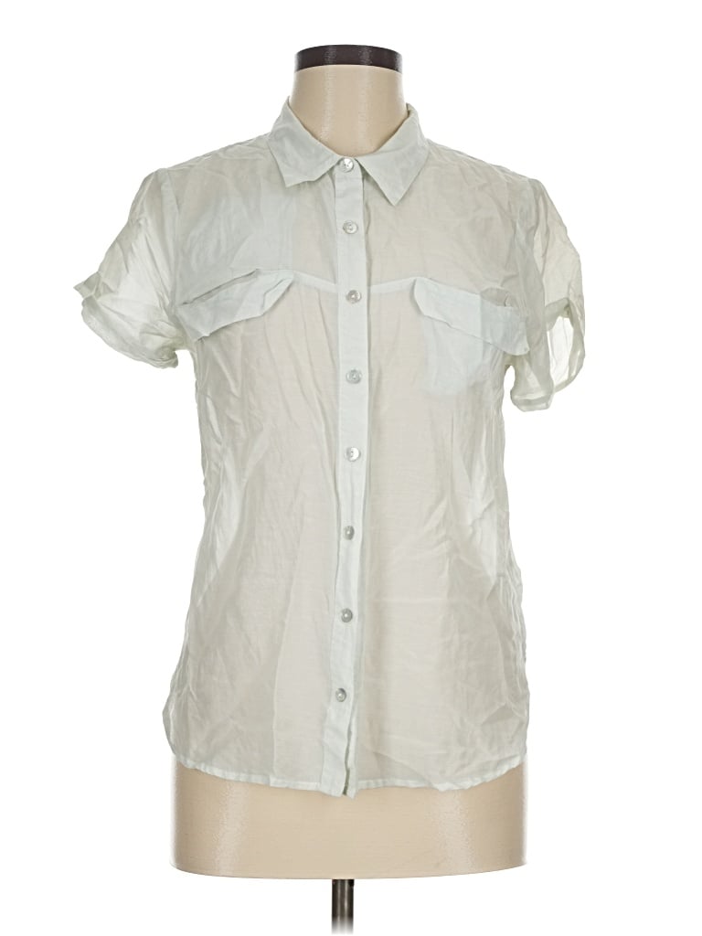 Pre-owned Love 21 Short Sleeve Blouse In Ivory