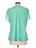 Apt. 9 100% Polyester Teal Short Sleeve Blouse Size L - photo 2