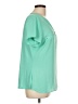 Apt. 9 100% Polyester Teal Short Sleeve Blouse Size L - photo 4