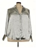 Ellos Metallic Silver 3/4 Sleeve Blouse Size 26 - photo 1