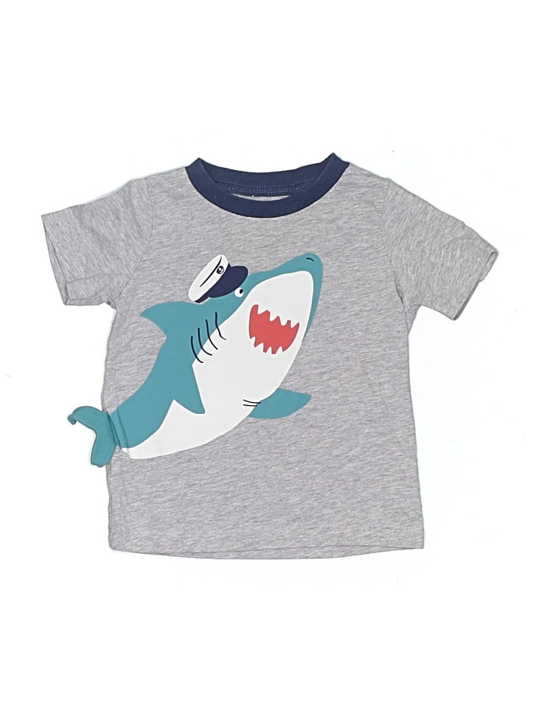 Pre-owned Carter's Kids' Short Sleeve T-shirt In Gray