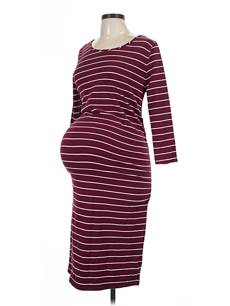 Pre-owned Isabel By Ingrid + Isabel Casual Dress In Burgundy