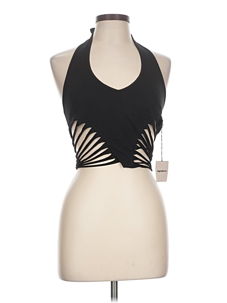 Pre-owned Superdown Tank Top Black Halter Neckline Tops