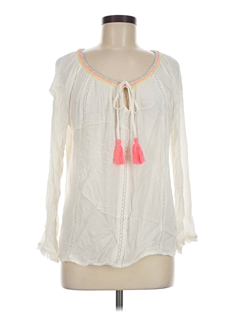 Pre-owned Lovestitch Long Sleeve Blouse In Ivory