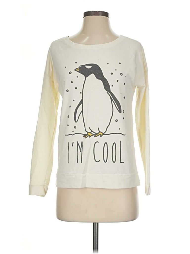 Pre-owned Next Level Apparel Long Sleeve T-shirt In Ivory