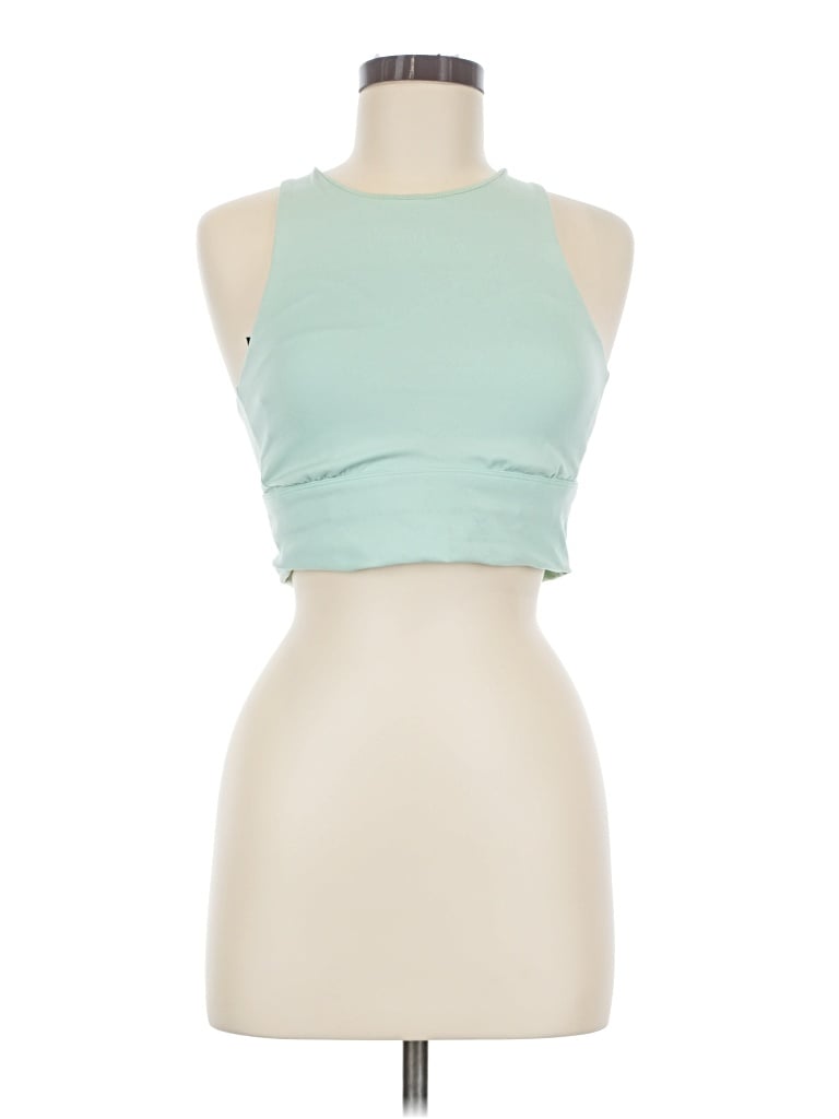 Pre-owned All In Motion Tank Top Teal Halter Neckline Tops