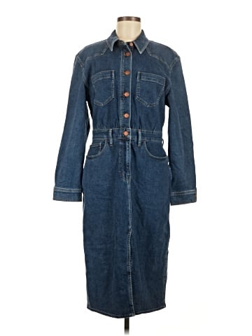 Madewell Denim Western Midi Shirtdress in Laselle Wash (view 1)
