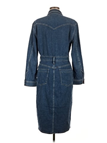 Madewell Denim Western Midi Shirtdress in Laselle Wash (view 2)
