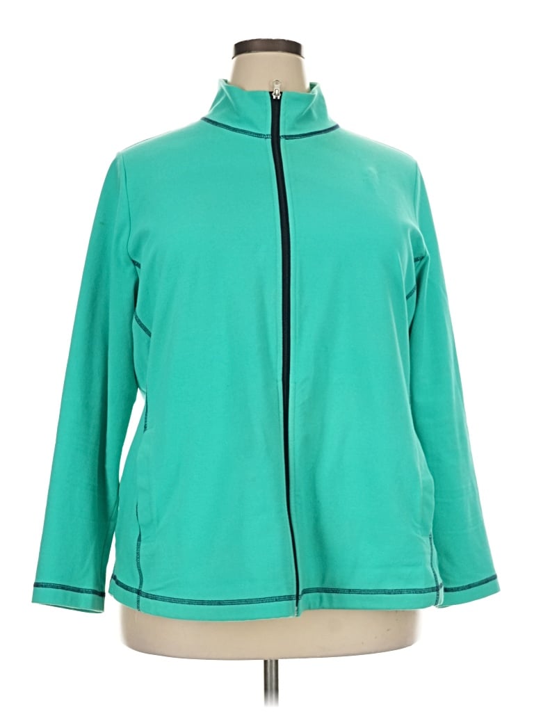 Pre-owned Talbots Outlet Track Jacket In Teal