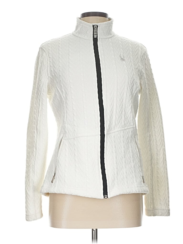 Pre-owned Spyder Cardigan Sweater In White