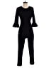 Black Halo Solid Black Jumpsuit Size 6 - photo 1