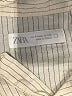 Zara Stripes Ivory Long Sleeve Button-Down Shirt Size 4 - photo 3