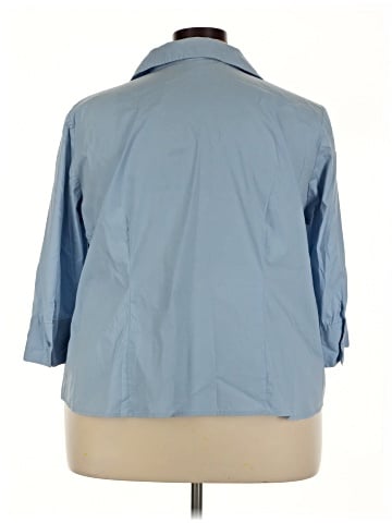Fashion Bug 3/4 Sleeve Button-Down Shirt (view 2)