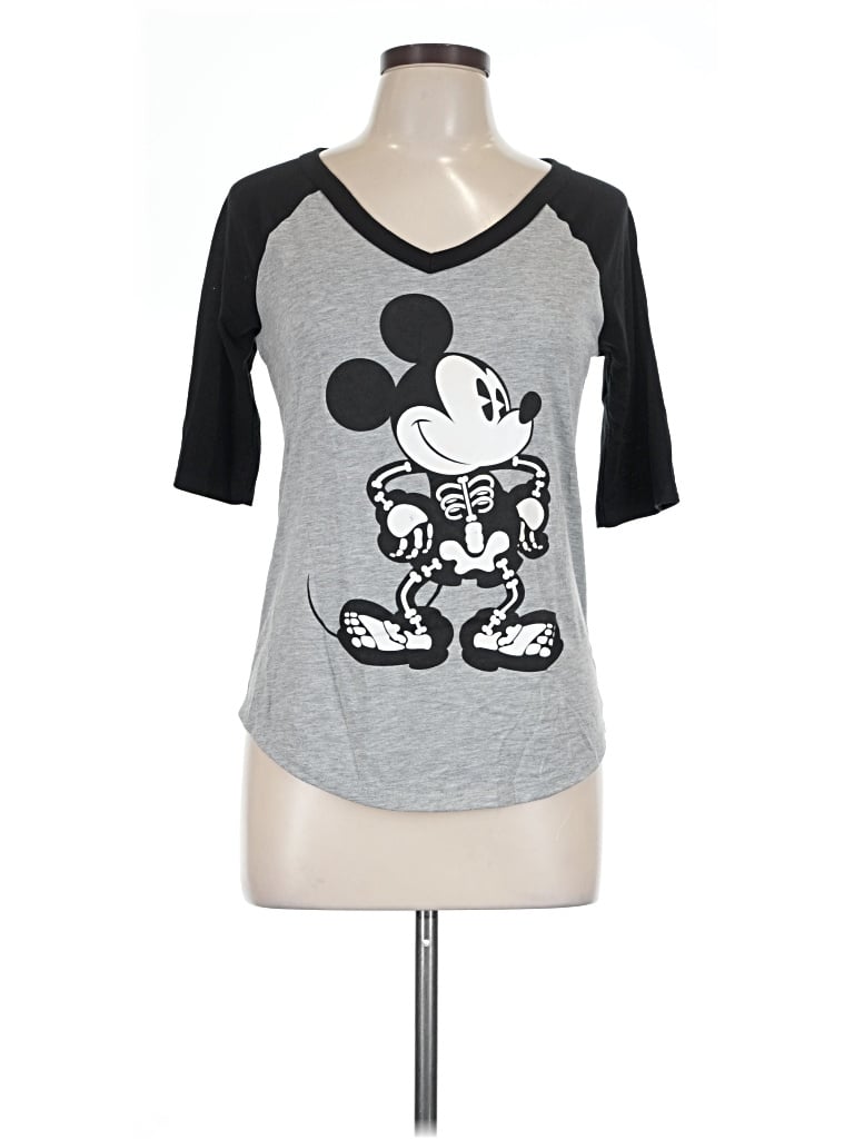 Pre-owned Disney 3/4 Sleeve T-shirt In Silver