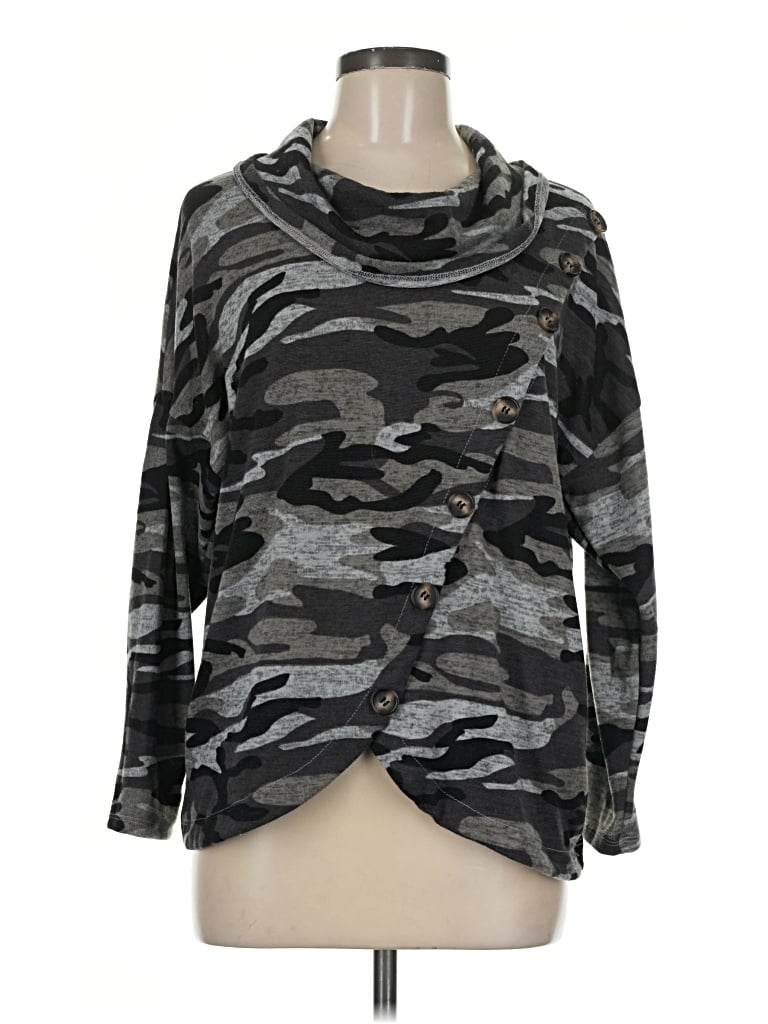 Pre-owned Notations Cardigan Sweater In Gray
