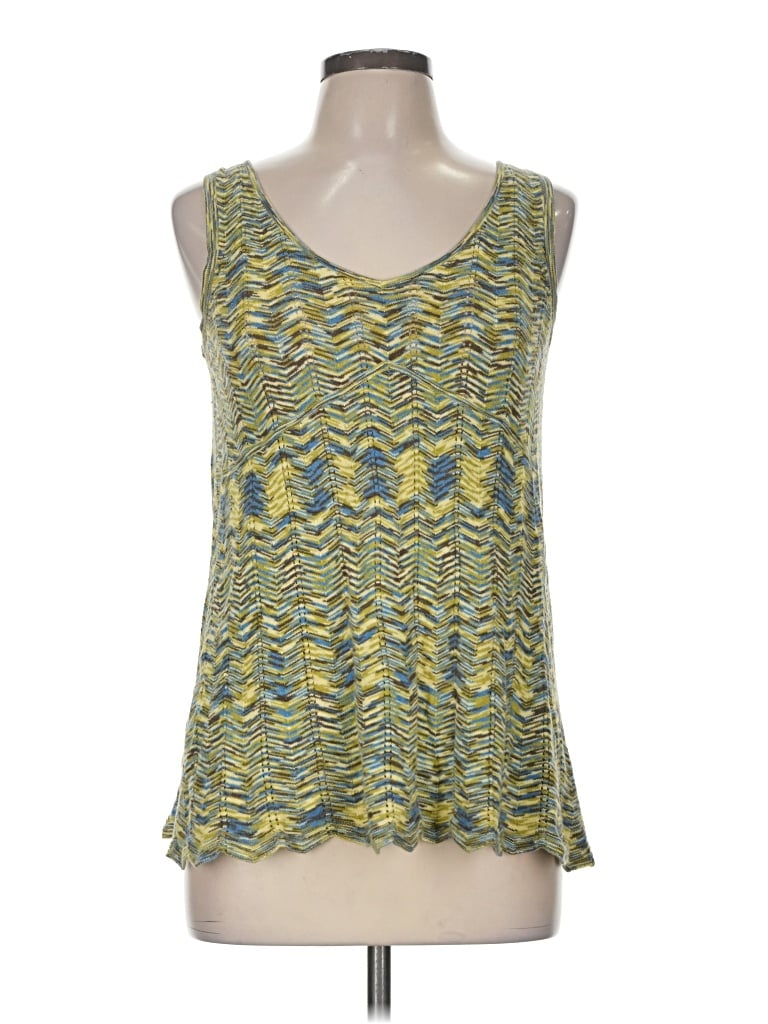 Pre-owned Axcess Sleeveless Top Green V-neck Tops