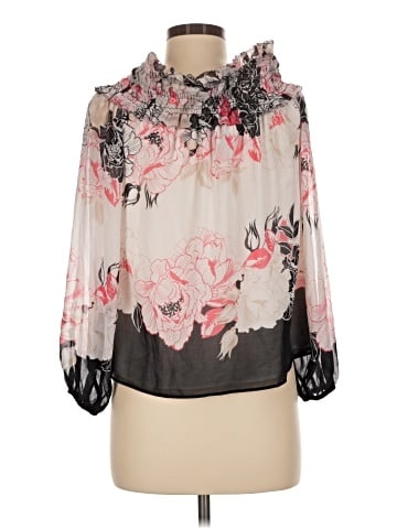 White House Black Market 3/4 Sleeve Blouse (view 2)