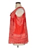 Christopher & Banks Aztec Or Tribal Print Color Block Floral Graphic Paisley White Red Sleeveless Blouse Size XL - photo 5