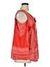 Christopher & Banks Aztec Or Tribal Print Color Block Floral Graphic Paisley White Red Sleeveless Blouse Size XL - photo 4
