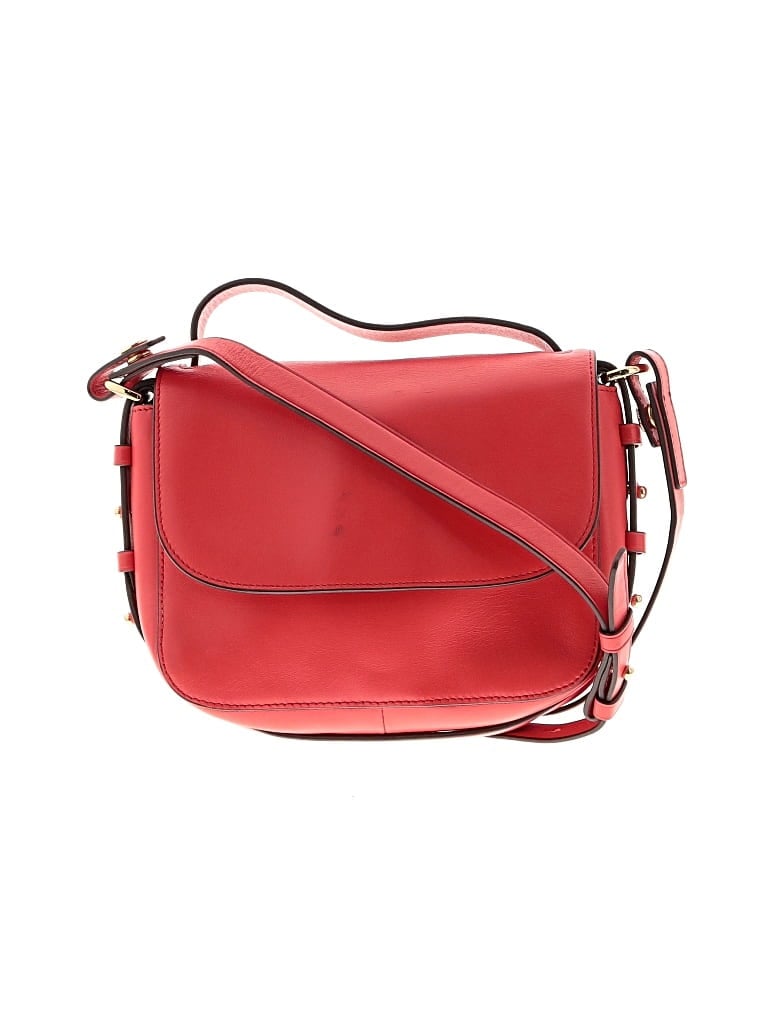 Pre-owned Jcrew Leather Crossbody Bag In Red