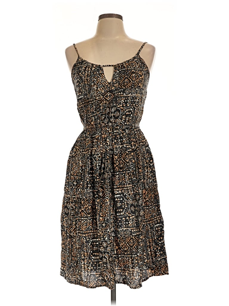 Pre-owned Volcom Casual Dress In Brown