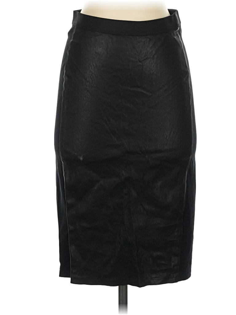 Pre-owned The Fisher Project Leather Skirt In Black