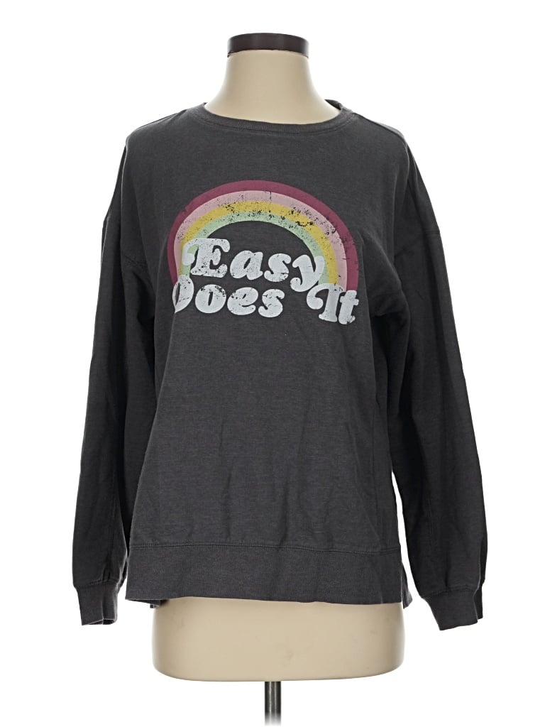 Pre-owned Wildfox Long Sleeve T-shirt In Gray