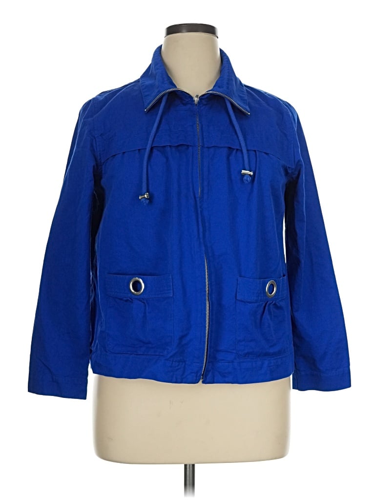 Pre-owned Christopher & Banks Jacket In Blue