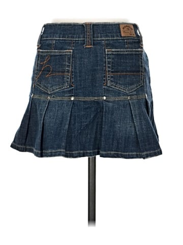 Hydraulic Denim Skirt (view 2)