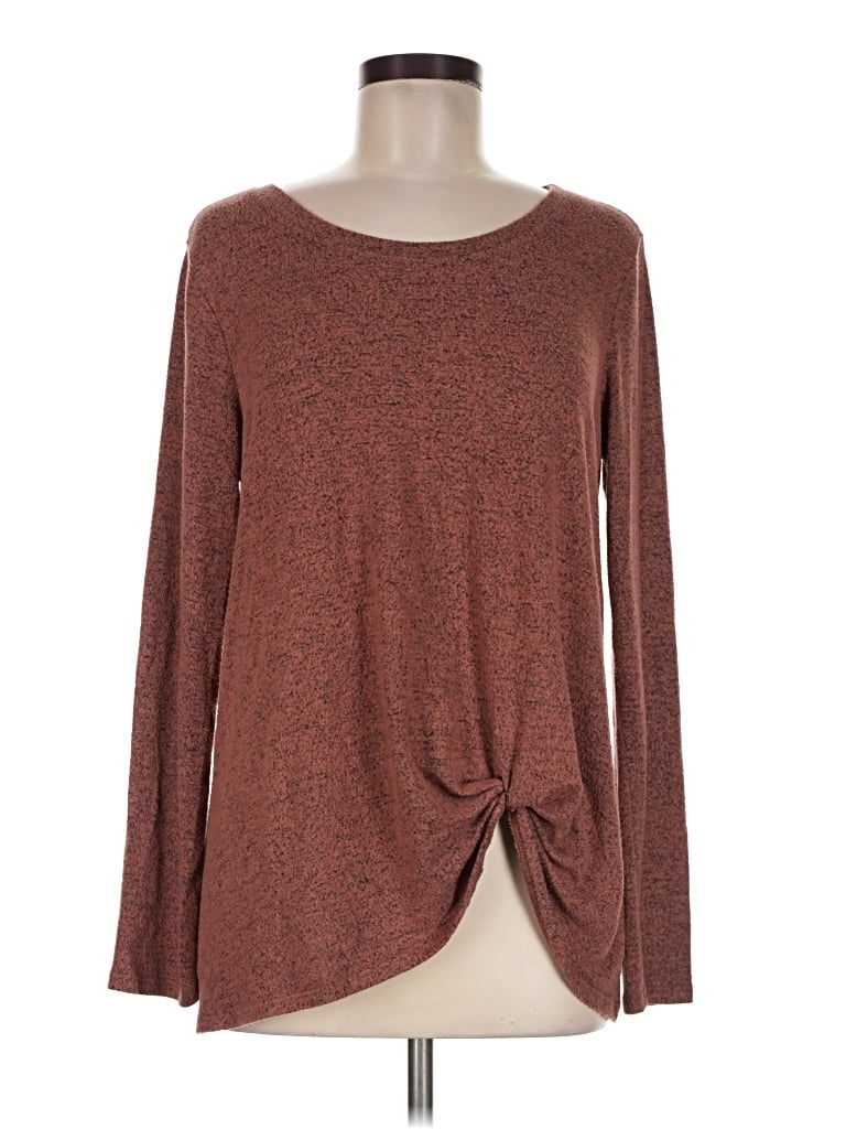 Pre-owned Green Envelope Long Sleeve T-shirt In Brown