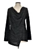 Joan Vass Black Gray Cardigan Size L - photo 1
