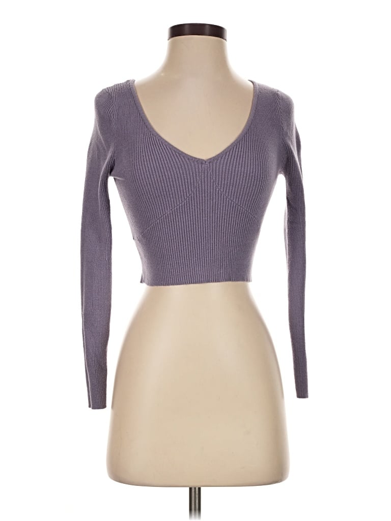 Pre-owned Kendall & Kylie Cardigan Sweater In Purple