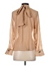 Zara Tan Long Sleeve Blouse Size XS - photo 2