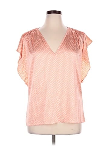 White House Black Market Short Sleeve Blouse (view 1)