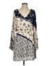 Belldini 100% Polyester Print Ivory Casual Dress Size S - photo 1