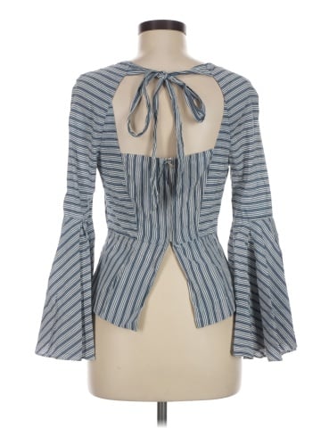Milly Long Sleeve Silk Top (view 2)