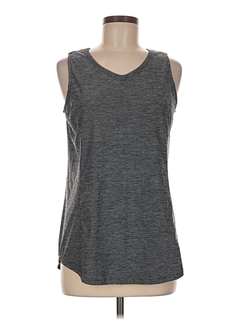 Pre-owned Duluth Trading Co. Tank Top Gray Strapless Neckline Tops