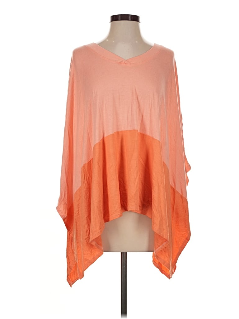 Three Bird Nest Long Sleeve Top Orange Scoop Neck Tops